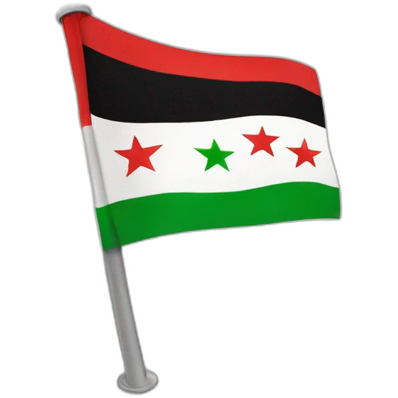 Syrianska  flaggan  emoji