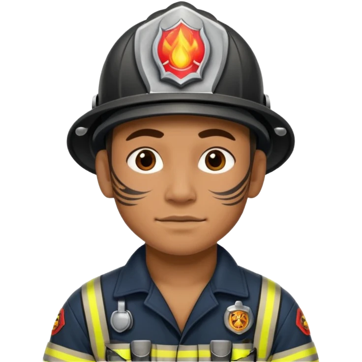fireman with tribal tattoo emoji