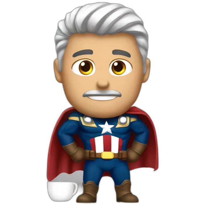 capitán américa tomando café emoji