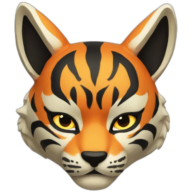 tiger Kitsune mask emoji