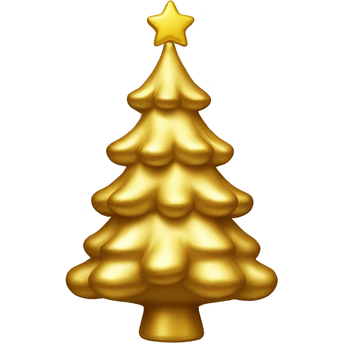 golden christmas tree toy emoji