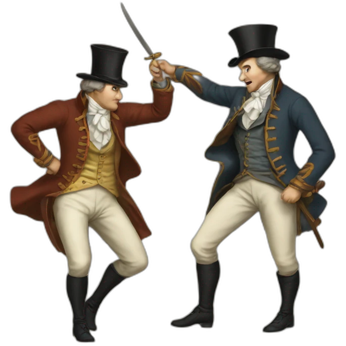 Snob Men fighting from 1800 emoji
