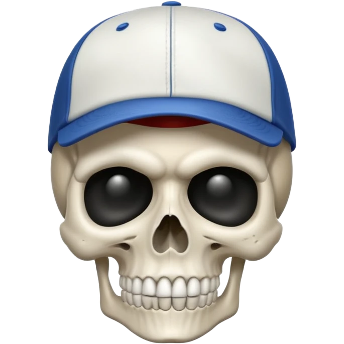 Tête de mort avec casquette emoji