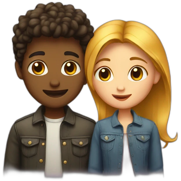 Love boy and girl emoji
