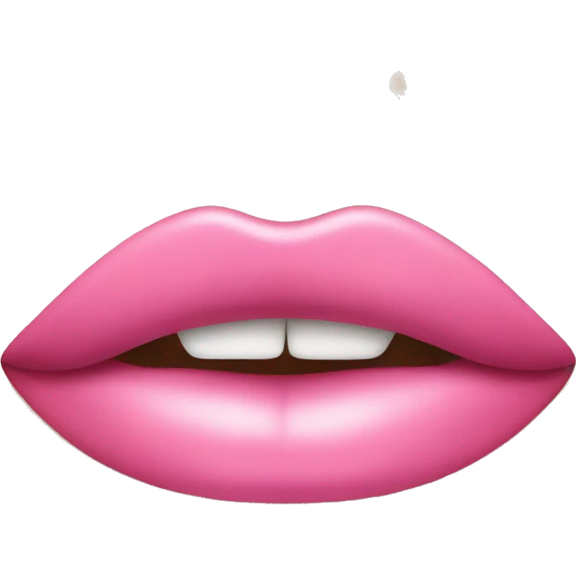 Pink lips emoji
