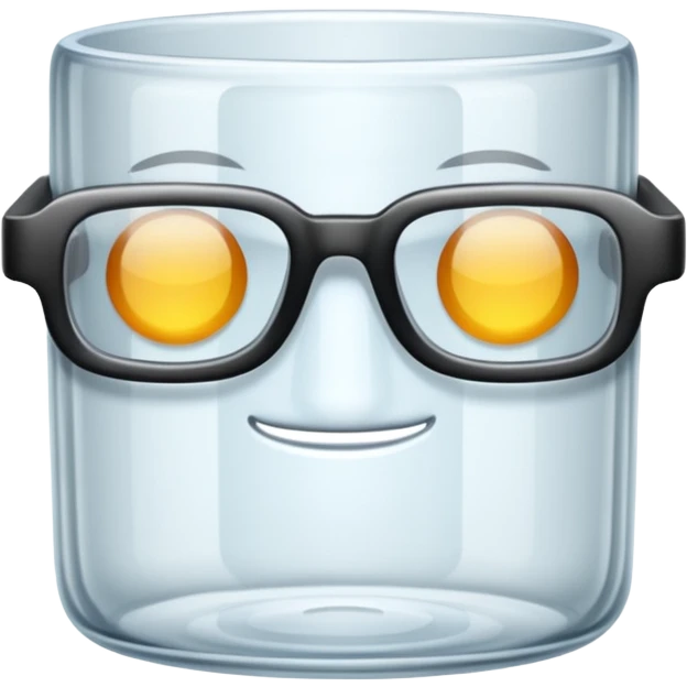 glass glasses with a ribbed structure emoji