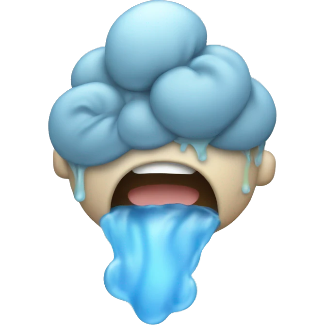Emoji vomiting but relaxed  emoji