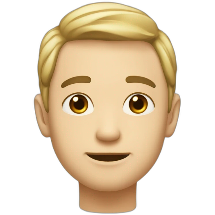 男の子、ベージュ肌、エアリーショートヘア、赤髪 emoji