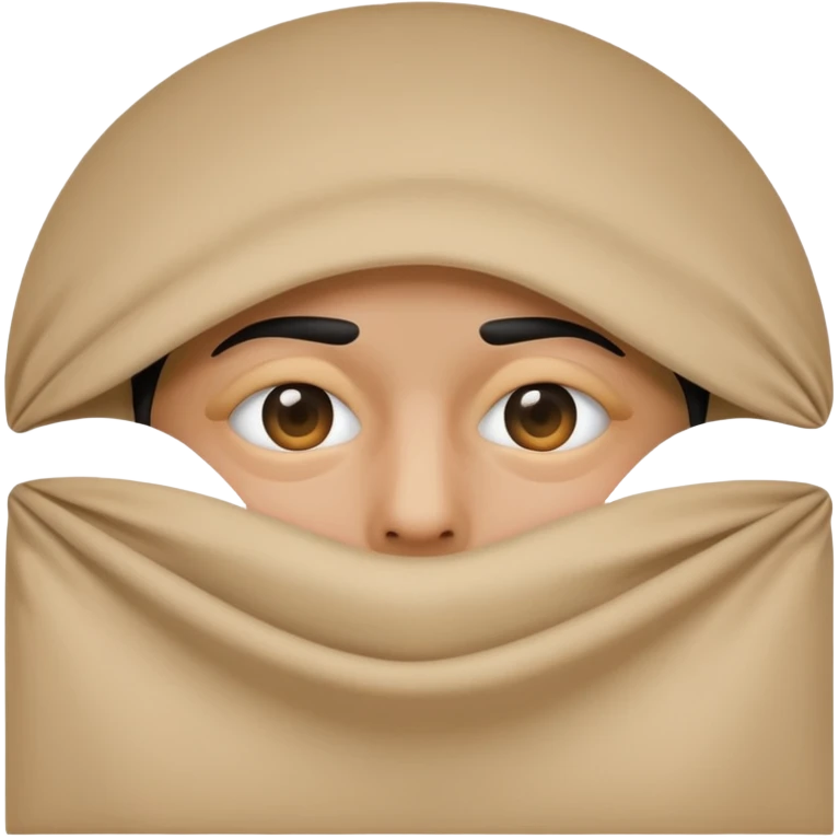 Covered eye peaking emoji