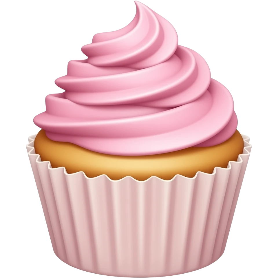 Cupcake with pink icing emoji