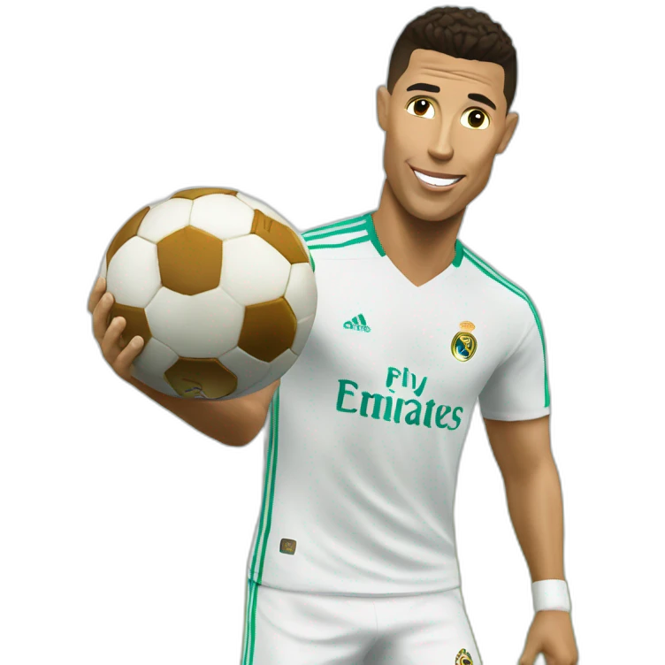 Ronaldo avec une chèvre emoji