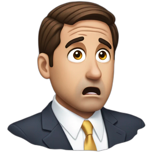 a shocked michael scott emoji
