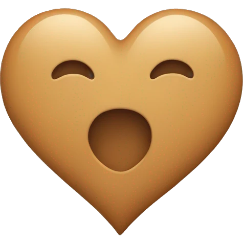 Tan heart emoji