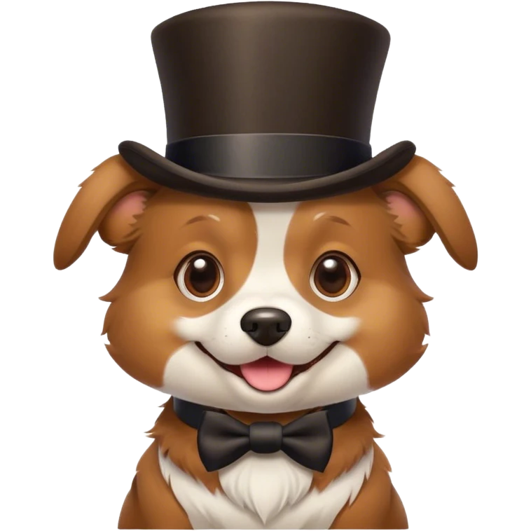 Dog with a top hat emoji