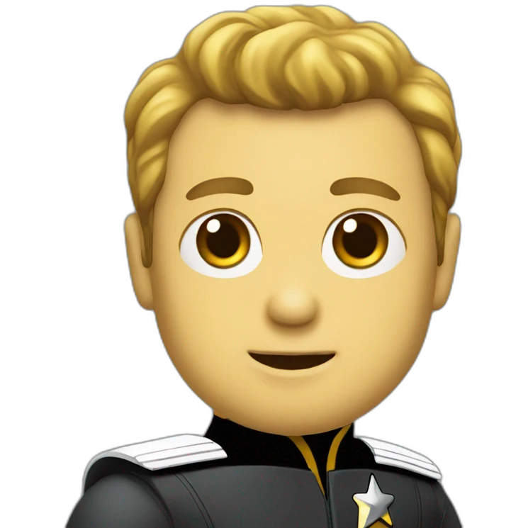 James Tiberius Kirk with Starfleet uniform emoji
