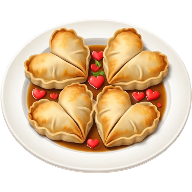 pot stickers heart  emoji
