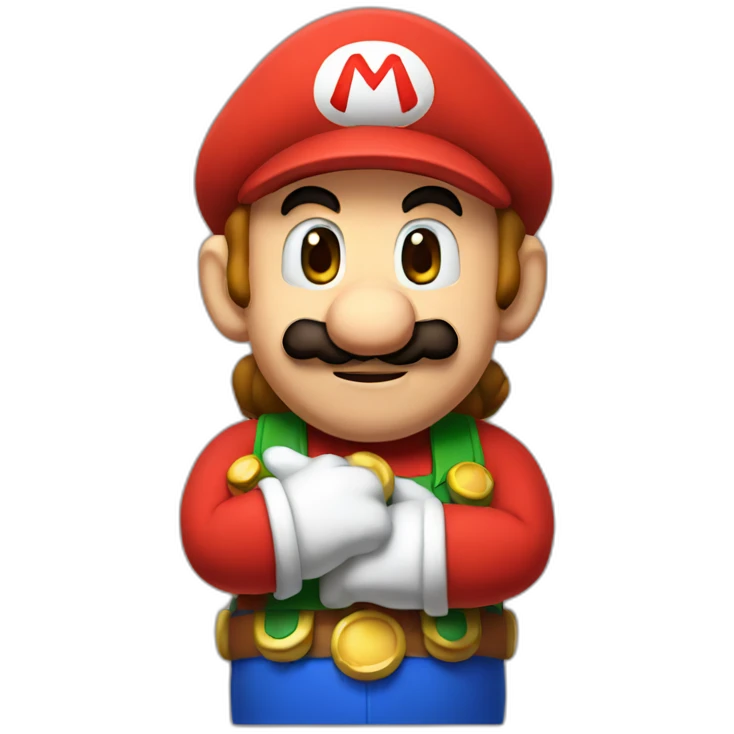 Mario drunk and embarrassed emoji