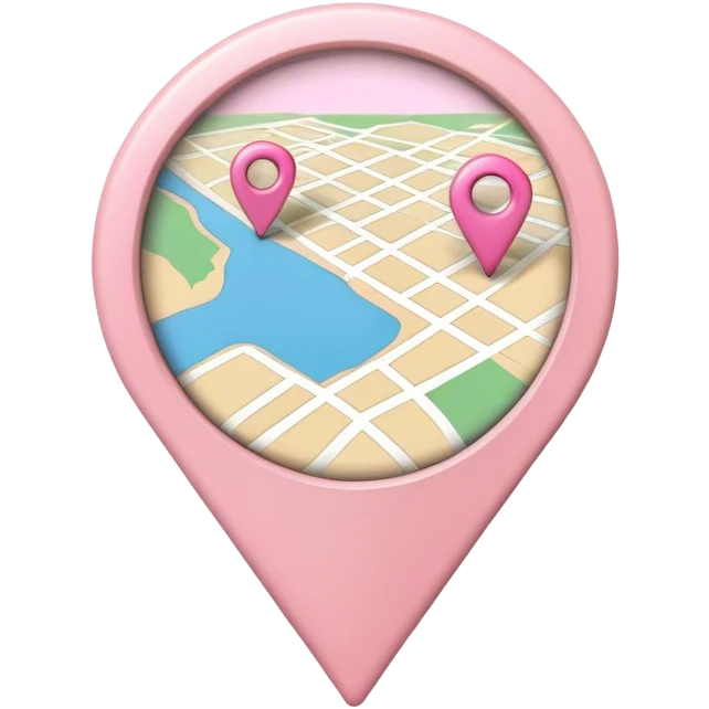 light pink map pin emoji