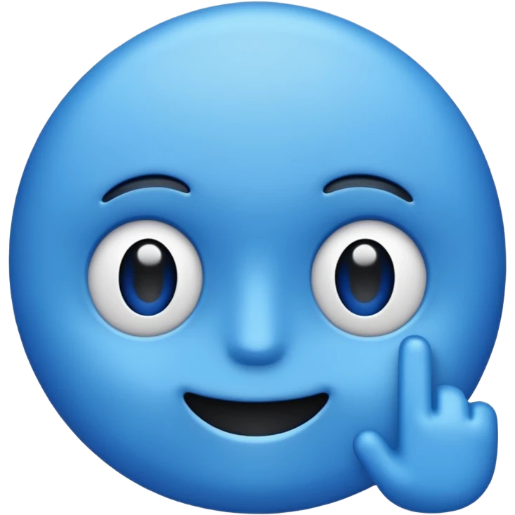 Blue color and writing NQ1  emoji