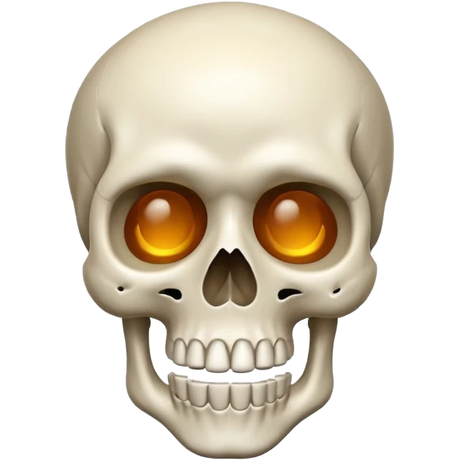 A skeleton emoji but he's head blown up emoji