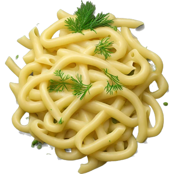 pasta with  dill and lemon creamy sauce emoji