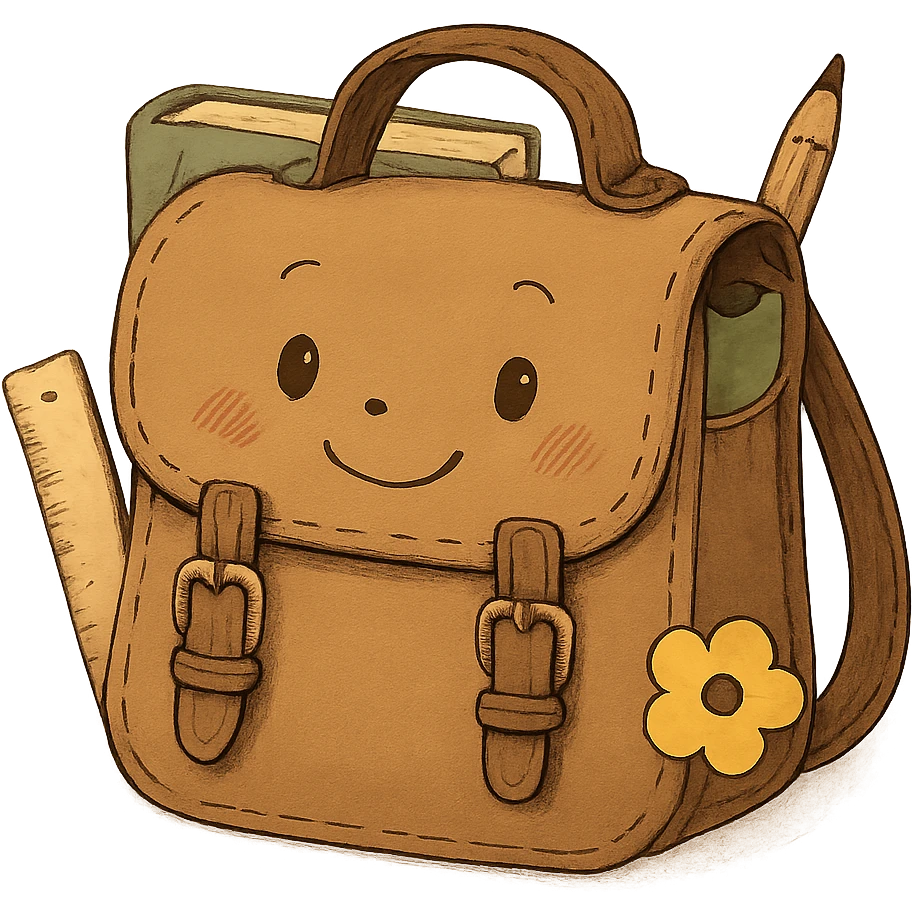 bitte etwas, was die schule repräsentiert und es soll cute sein ohne hintergrund emoji
