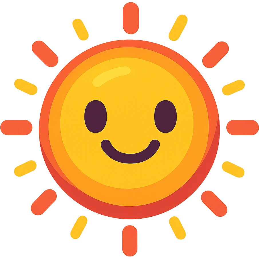 vibrant toon style aura ball with a warm smile emoji