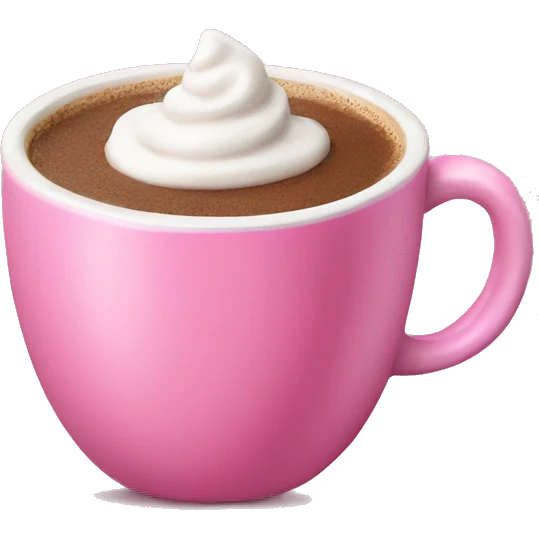 hot chocolate pink cup emoji
