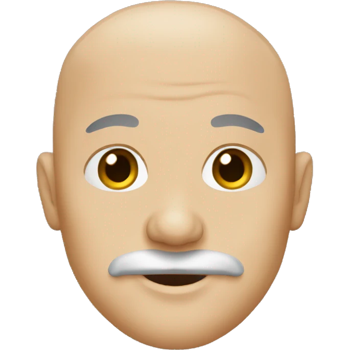 Bald redhead with mustache  emoji
