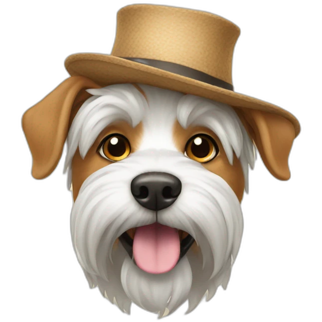 Yorkshire dog with hat emoji