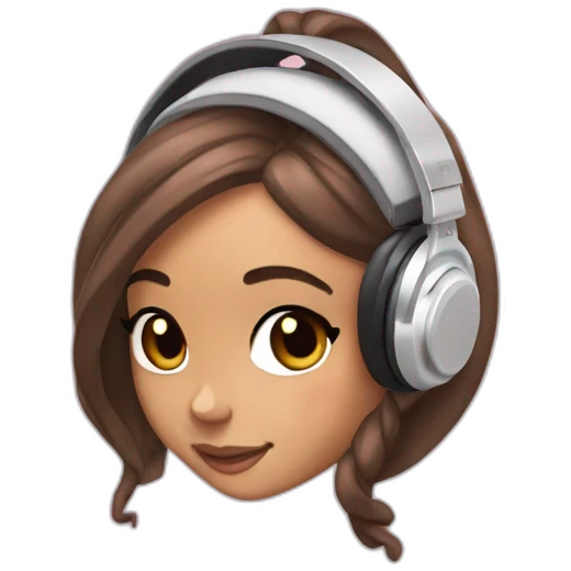 Ariana grande wearing headphones emoji
