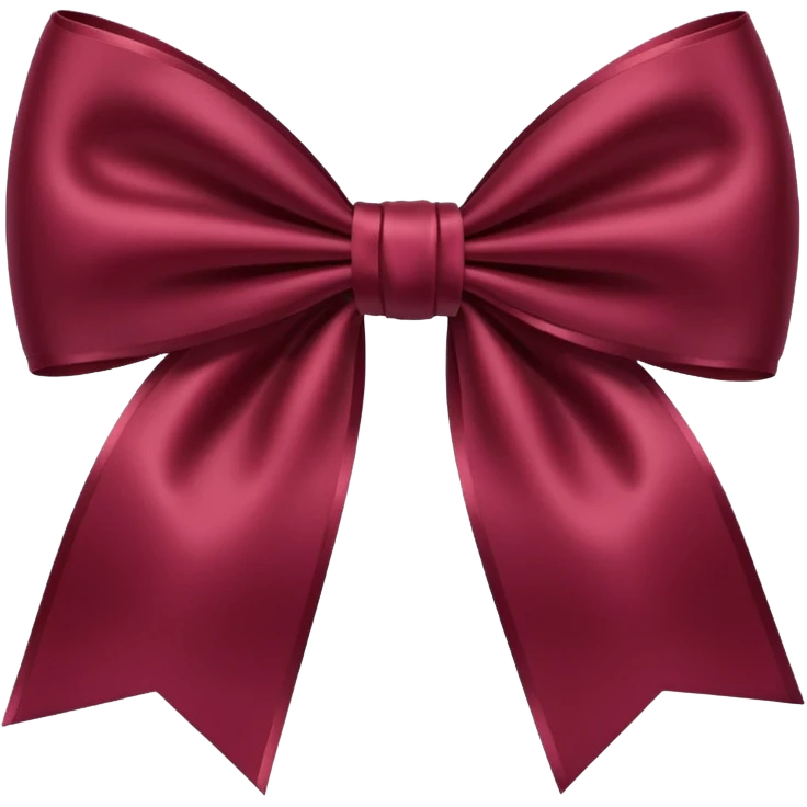 burgundy bow emoji