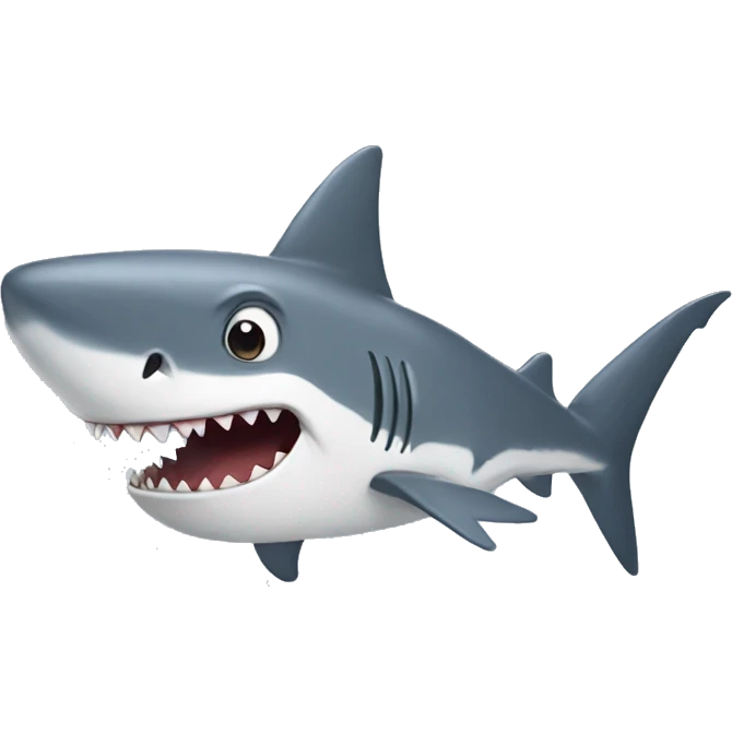 silly shark emoji