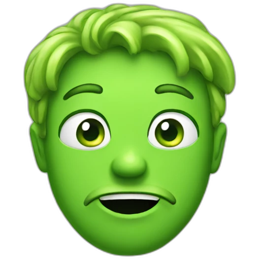 green sour face emoji emoji