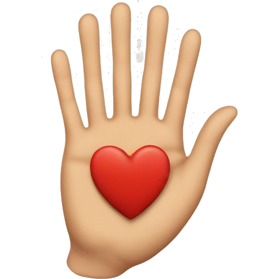 la mano haciendo la forma de un corazon emoji