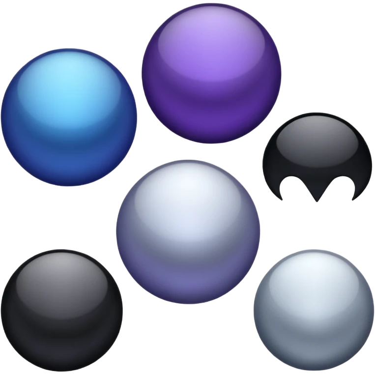 Landmark icon above the map. Colors: dark purple, dark blue, black, silver. Style: metallic, realistic emoji