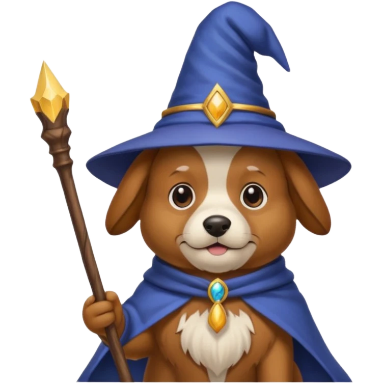 Dog wizard emoji