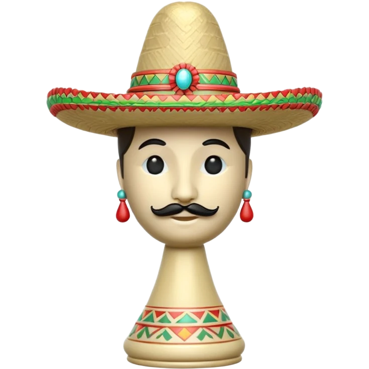 Chess piece wearing sombrero emoji