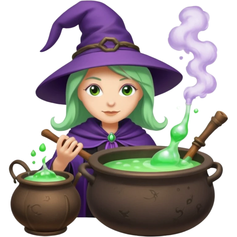 green witch cooking potion emoji