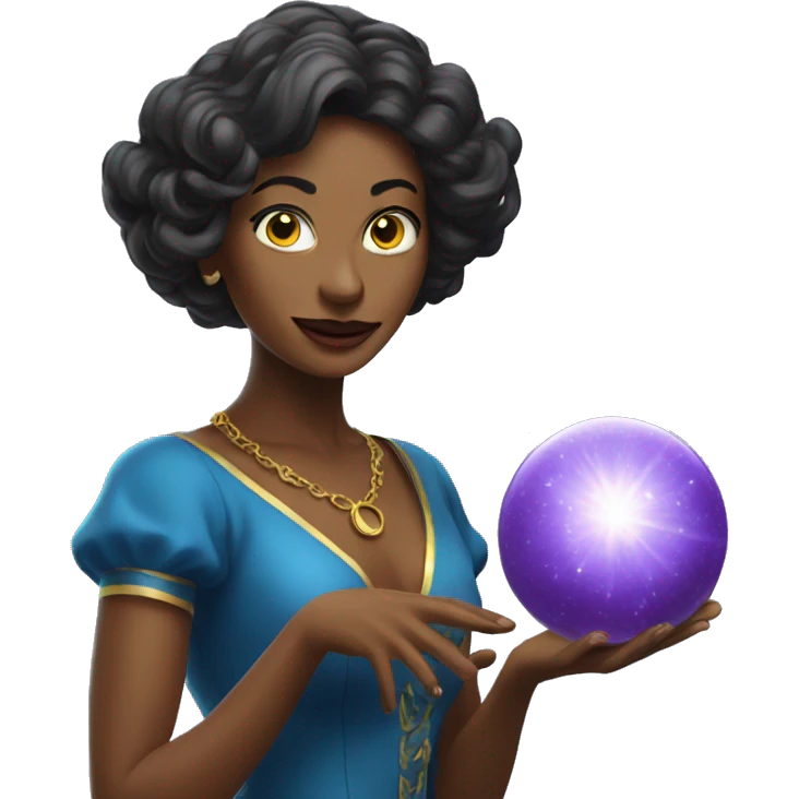 Magic woman with magic ball emoji