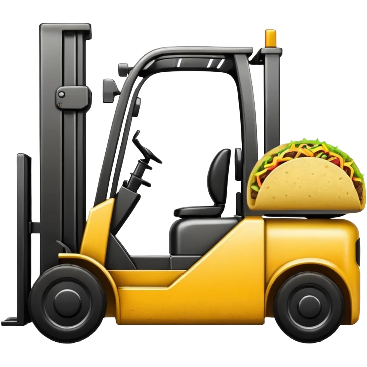 forklift with taco emoji