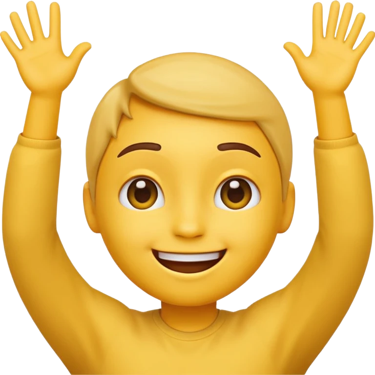 It’s a common discord emoji, a happy smile throwing his hands up with his head back slightly, like an emoji in turmoil, whygodwhy is what it is often referred to on Discord emoji