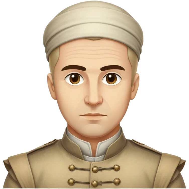 Cinematic Realistic Marko Marulić Portrait Emoji, depicted as a celebrated Croatian writer with a reflective expression and period clothing, rendered with rich textures and warm literary lighting that captures his historical influence. emoji