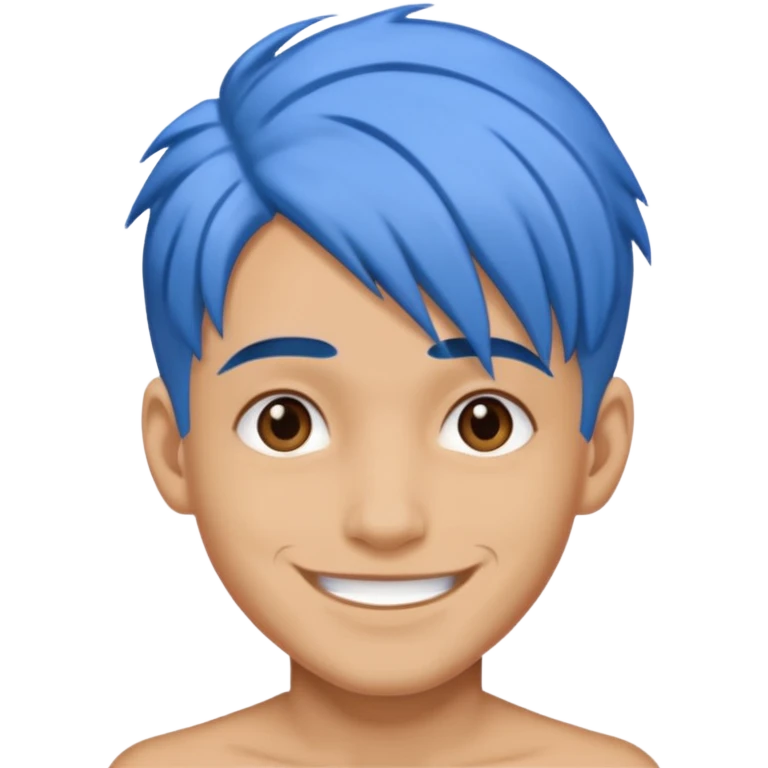 Rauw Alejandro with blue hair emoji