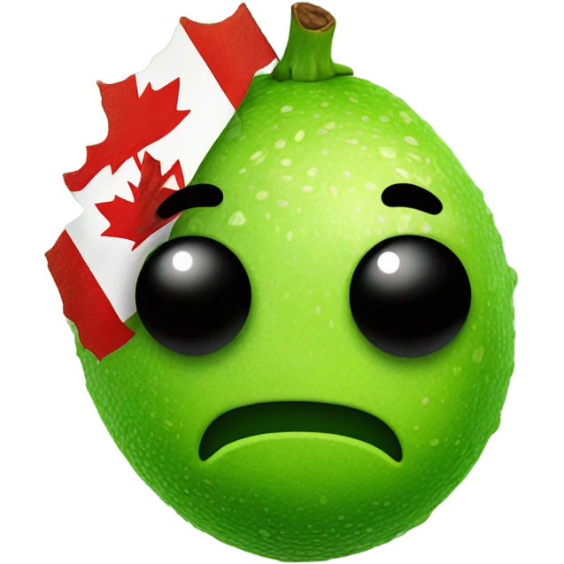 lime holding canadian flag emoji