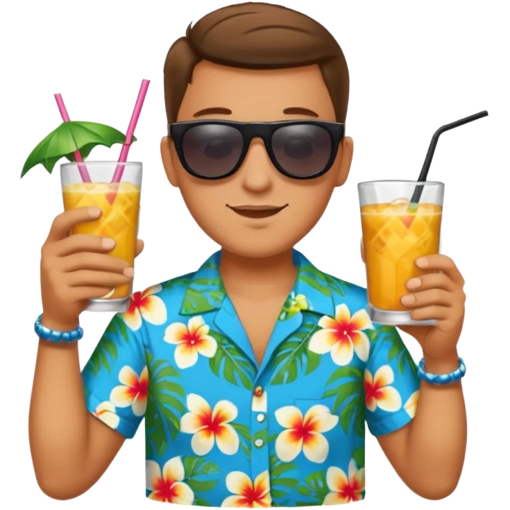 I am feeling free from work obligations and ready to go on vacation  emoji