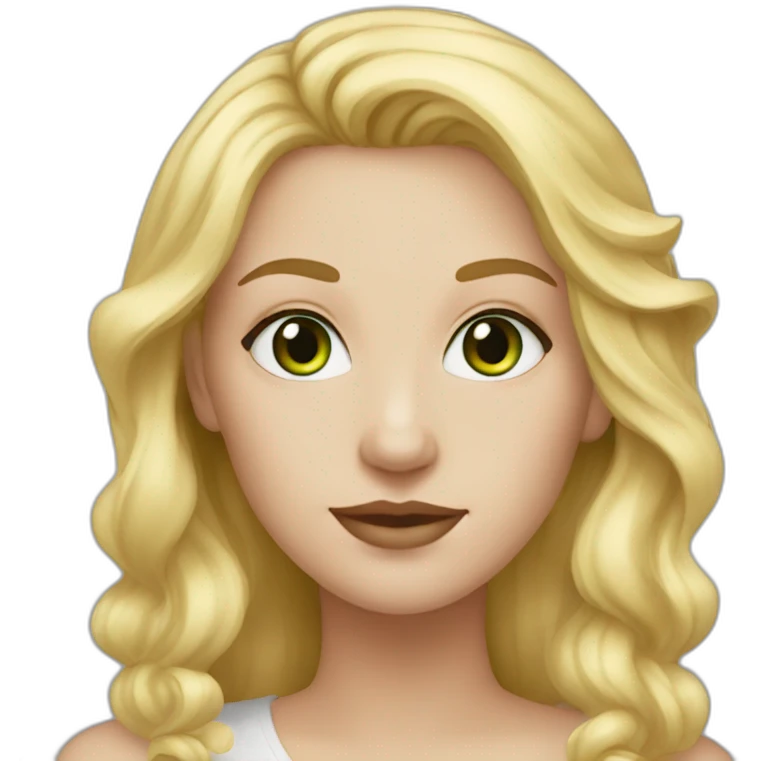 Woman-greeneyes-whiteskin-blondhair emoji