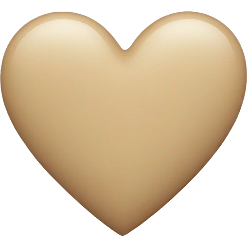 Beige heart  emoji