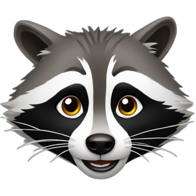 racoon using iphone emoji