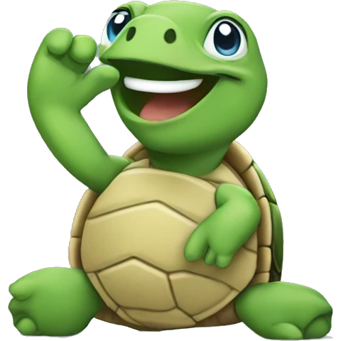 Turtle saluting  emoji